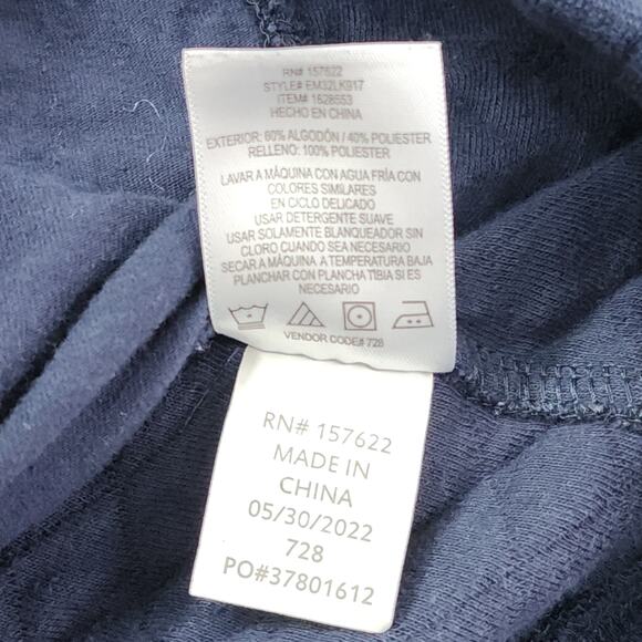 Eddie Bauer Sweater Mens L Blue Midweight Quarter Snap Mock Quilted Pullover - Picture 6 of 9